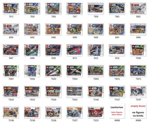 Lego star wars scatole vuote - lego,